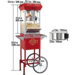 VEVOR Popcorn Maker With Cart, 850W Popcorn Popper Machine, 8 Oz Kettle Makes 48 Cups Per Batch, Popcorn Maker Equipped With Tempered Glass 16 VEVOR Popcorn Maker With Cart, 850W Popcorn Popper Machine, 8 Oz Kettle Makes 48 Cups Per Batch, Popcorn Maker Equipped With Tempered Glass -Aesthtic Interiors GUEST 005fa6eb 26b3 4100 af66 ce0a18529a6d