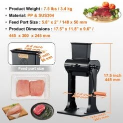 VEVOR Commercial Meat Tenderizer, Heavy Duty Stainless Steel Meat Tenderizer Machine, Quick And Easy Manual Operation Kitchen Tool, 5.8" Feed Port -Aesthtic Interiors GUEST 01289843 948f 46d2 aa34 46b6ff0ba34c