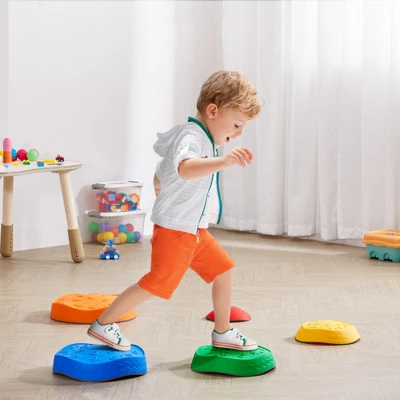 VEVOR Balance Stepping Stones For Kids, 5 PCS, Up To 220 Lbs, Non-Slip Toddlers Sensory Stepping Stones, Toys For Children Aged 3 4 5 6 7 8+ 1 VEVOR Balance Stepping Stones For Kids, 5 PCS, Up To 220 Lbs, Non-Slip Toddlers Sensory Stepping Stones, Toys For Children Aged 3 4 5 6 7 8+