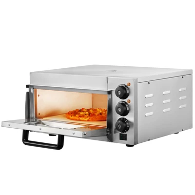 VEVOR Commercial Pizza Oven Countertop, 14" Single Deck Layer, Stainless Steel Electric Pizza Oven With Stone And Handle, Multipurpose Pizza Maker 8 VEVOR Commercial Pizza Oven Countertop, 14" Single Deck Layer, Stainless Steel Electric Pizza Oven With Stone And Handle, Multipurpose Pizza Maker - Image 8