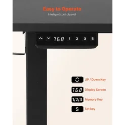 VEVOR L Shaped Desk, Electric Adjustable Height Corner Gaming Desk With Keyboard Tray And Dual Hooks, Heavy Duty L-Shaped Computer Table, Black -Aesthtic Interiors GUEST 01917d1b db34 48a7 84eb d31fca02f7c7