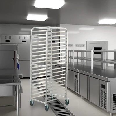 VEVOR Bun Pan Rack, 20-Tier Commercial Bakery Racks With Brake Wheels, Aluminum Racking Trolley Storage For Half & Full Sheet, 26"L X 20.4"W X 70"H 1 VEVOR Bun Pan Rack, 20-Tier Commercial Bakery Racks With Brake Wheels, Aluminum Racking Trolley Storage For Half & Full Sheet, 26"L X 20.4"W X 70"H