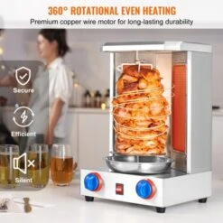 VEVOR Shawarma Grill Machine, 13 Lbs Capacity, Chicken Cooker Machine With 2 Burners, Gas Vertical Broiler Gyro Rotisserie Oven Doner Kebab Machine -Aesthtic Interiors GUEST 02262ef9 5b78 46f9 a500 d0ce357dd87a