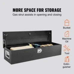 VEVOR Heavy Duty Aluminum Truck Bed Tool Box, Diamond Plate Tool Box With Side Handle And Lock Keys, Storage Tool Box Chest Box Organizer, Black -Aesthtic Interiors GUEST 02bbca85 a3cc 4602 9a24 aefdc4188b5c