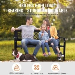 VEVOR Outdoor Bench,46 Inches Metal Garden Bench For Outdoors, 480 Lbs Load Capacity Bench, Outdoor Garden Park Bench With Backrest And Armrests 10 VEVOR Outdoor Bench,46 Inches Metal Garden Bench For Outdoors, 480 Lbs Load Capacity Bench, Outdoor Garden Park Bench With Backrest And Armrests -Aesthtic Interiors GUEST 02d79986 5a3d 4f67 94d9 80bc2ce18c57