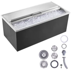 VEVOR Drop In Ice Chest, 36"L X 18"W X 14"H Stainless Steel Ice Cooler, Commercial Ice Bin With Sliding Cover, 40.9 Qt Outdoor Kitchen Ice Bar 15 VEVOR Drop In Ice Chest, 36"L X 18"W X 14"H Stainless Steel Ice Cooler, Commercial Ice Bin With Sliding Cover, 40.9 Qt Outdoor Kitchen Ice Bar -Aesthtic Interiors GUEST 032ecbc1 7768 4ddf 92b5 e9078f534b75