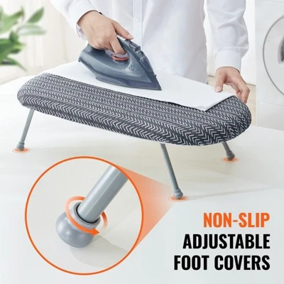 VEVOR Tabletop Ironing Board 23.4 X 14.4, Small Iron Board With Heat Resistant Cover And 100% Cotton Cover, Mini Ironing Board, Gray 4 VEVOR Tabletop Ironing Board 23.4 X 14.4, Small Iron Board With Heat Resistant Cover And 100% Cotton Cover, Mini Ironing Board, Gray - Image 4