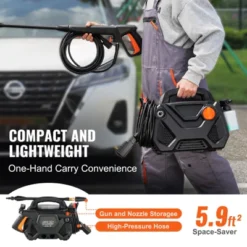 VEVOR Electric Pressure Washer, 2150-PSI 1.85-GPM, Foam Cannon High-Pressure With 5 Different Nozzle, 20ft Hose/35ft Cord Lightweight Washer, Black 11 VEVOR Electric Pressure Washer, 2150-PSI 1.85-GPM, Foam Cannon High-Pressure With 5 Different Nozzle, 20ft Hose/35ft Cord Lightweight Washer, Black -Aesthtic Interiors GUEST 0399613d 7e08 49c4 a277 f3e88ebfc39e