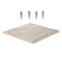 VEVOR Garden Stepping Stones, 4Pcs 15.5 X 15.5 In, Decorative Stepping Stones With Stakes, Weather-Resistant Plastic Pathway Pavers, Beige -Aesthtic Interiors GUEST 039a82e9 280f 4fca b627 10c529013c6f