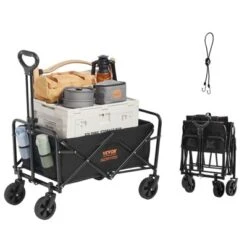 VEVOR Collapsible Folding Wagon, 2 Cu.ft Grass Wagon Cart With All-Terrain 5in Wheels, Heavy Duty Folding Wagon Cart 220 Lbs Weight Capacity -Aesthtic Interiors GUEST 03b6e061 d8d1 47a5 8e79 652f44f6d577