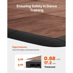 VEVOR Dance Floor Tiles, 12.4 X 12.4 In 25 Piece Interlocking Dance Flooring, Portable Dance Practice Floor With Cushioned Base -Aesthtic Interiors GUEST 04587ea3 266e 4ce6 b204 87c5a74ff41a