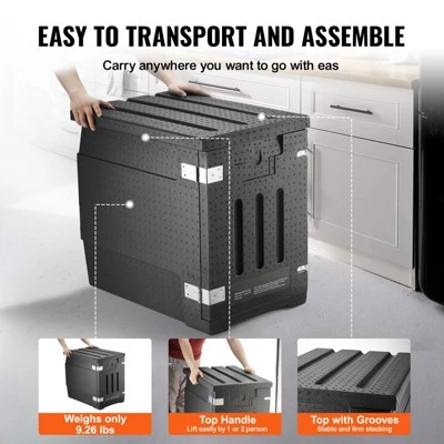 VEVOR Insulated Food Pan Carrier, 82 Qt Hot Box For Catering, LLDPE Food Box Carrier With Double Buckles, Front Loading Food Warmer For Restaurant 5 VEVOR Insulated Food Pan Carrier, 82 Qt Hot Box For Catering, LLDPE Food Box Carrier With Double Buckles, Front Loading Food Warmer For Restaurant - Image 5