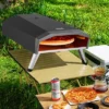 VEVOR Outdoor Pizza Oven, 13" Gas Fired Pizza Maker, Portable Outside Pizza Grill With Thickened Cordierite Pizza Stone, Waterproof Cover
