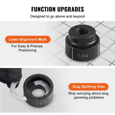 VEVOR 15 Ton Hydraulic Knockout Punch Kit 5 VEVOR 15 Ton Hydraulic Knockout Punch Kit - Image 5