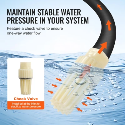 VEVOR 1.6 HP Shallow Well Pump With Pressure Tank, 1320 GPH, Automatic Irrigation Water Booster Pump With 30/50 PSI Pressure Switch, Black 5 VEVOR 1.6 HP Shallow Well Pump With Pressure Tank, 1320 GPH, Automatic Irrigation Water Booster Pump With 30/50 PSI Pressure Switch, Black - Image 5