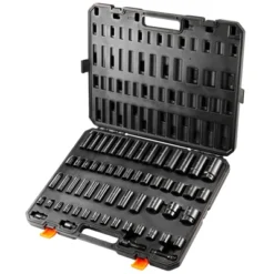 VEVOR 3/8" & 1/2" Drive Impact Socket Set, 59PCS Socket Set SAE 5/16" To 1-1/4" And Metric 6-32mm, 6 Point Cr-Mo Alloy Steel For Auto Repair,BLACK 15 VEVOR 3/8" & 1/2" Drive Impact Socket Set, 59PCS Socket Set SAE 5/16" To 1-1/4" And Metric 6-32mm, 6 Point Cr-Mo Alloy Steel For Auto Repair,BLACK -Aesthtic Interiors GUEST 0562072a 2654 47cf 87cd 281639aa4374