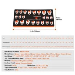 VEVOR 3/8" Drive Crowfoot Wrench Set With 2 Extension Bars, 24-Piece Crows Foot Wrench Set, SAE 3/8"-1" And Metric 10-22 Mm 14 VEVOR 3/8" Drive Crowfoot Wrench Set With 2 Extension Bars, 24-Piece Crows Foot Wrench Set, SAE 3/8"-1" And Metric 10-22 Mm -Aesthtic Interiors GUEST 056240eb 34d5 46fc 95c3 8c0fa1946eed