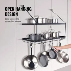 VEVOR Pot Rack Wall Mounted, 30 Inch Pot And Pan Hanging Rack, Pot And Pan Hanger With 12 S Hooks, 55 Lbs Loading Weight -Aesthtic Interiors GUEST 05acb5f9 44dd 4995 8fb8 dd89c4a877f1