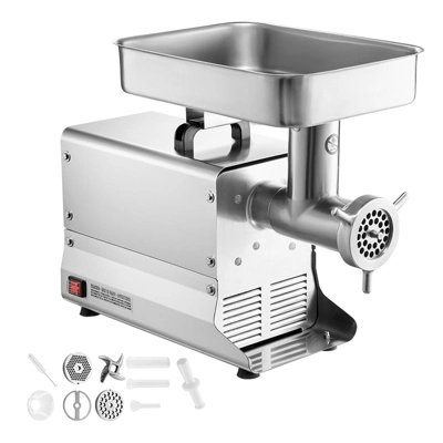 VEVOR Meat Grinder, 13 Lbs/Min Capacity Electric Meat Grinders With Blade, Grinding Plate, Sausage Maker, Stainless Steel Commercial Meat Mincer 8 VEVOR Meat Grinder, 13 Lbs/Min Capacity Electric Meat Grinders With Blade, Grinding Plate, Sausage Maker, Stainless Steel Commercial Meat Mincer - Image 8