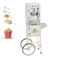 VEVOR Popcorn Machine With Cart, 8oz Stainless Steel Kettle, 800W Commercial Popcorn Maker, 48 Cups Per Batch Theater Style Popper, White 15 VEVOR Popcorn Machine With Cart, 8oz Stainless Steel Kettle, 800W Commercial Popcorn Maker, 48 Cups Per Batch Theater Style Popper, White -Aesthtic Interiors GUEST 088e7880 ddfd 423a a3f0 a9d29a647fc5