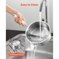 VEVOR 1.5 QT Saucepan, Stainless Steel Saucepan With Glass Lid, Multipurpose Nonstick Stainless Steel Small Cooking Sauce Pot, Silver -Aesthtic Interiors GUEST 092b38ed 531e 4979 96f8 4e58bb3236f5