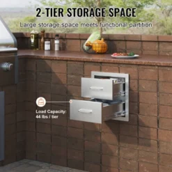 VEVOR Outdoor Kitchen Drawers 14W X 14.3H X 23D Inch, Flush Mount Double BBQ Drawers Stainless Steel With Handle, BBQ Island Drawers,Silver 10 VEVOR Outdoor Kitchen Drawers 14W X 14.3H X 23D Inch, Flush Mount Double BBQ Drawers Stainless Steel With Handle, BBQ Island Drawers,Silver -Aesthtic Interiors GUEST 09b2cffc c824 489f b86b 1b04c9acba6e