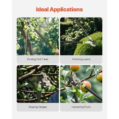 VEVOR Loppers For Tree Trimming, 32 Inch Garden Anvil Trimmer, Heavy Duty Tree Branch Cutter Up To 2 Inch Dia Cut Capacity, Green&Black 6 VEVOR Loppers For Tree Trimming, 32 Inch Garden Anvil Trimmer, Heavy Duty Tree Branch Cutter Up To 2 Inch Dia Cut Capacity, Green&Black - Image 6