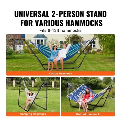VEVOR Universal 2 Person Hammock Stand, Adjustable Heavy Duty 550 Lbs Capacity Hammock Stand Fits 8-13 Ft Hammocks For Outdoor And Indoor 6 VEVOR Universal 2 Person Hammock Stand, Adjustable Heavy Duty 550 Lbs Capacity Hammock Stand Fits 8-13 Ft Hammocks For Outdoor And Indoor - Image 6