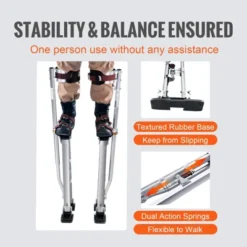 VEVOR Drywall Stilts, 24''-40'' Adjustable Aluminum Tool Stilts With Protective Knee Pads, Non-slip Work Stilts For Sheetrock Painting, Silver -Aesthtic Interiors GUEST 0ab57623 6a94 4bd2 b1fc 30a5809d9212