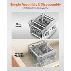 VEVOR Meat Cutter Machine Blade, 5 Mm Blade For Commercial Meat Cutter, One Set Blade For SJY-DQ90 Meat Cutting Machine, Stainless Steel, Silver -Aesthtic Interiors GUEST 0b45a9b5 fc60 4ad7 8f14 7f3c97646973