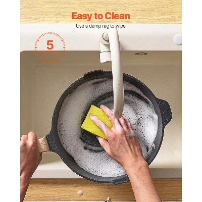 VEVOR 17 Piece Pots And Pans Set Nonstick, Granite Cookware Set, Induction Cookwares, Kitchen RV Cooking Sets, Black 2 VEVOR 17 Piece Pots And Pans Set Nonstick, Granite Cookware Set, Induction Cookwares, Kitchen RV Cooking Sets, Black - Image 2