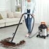 VEVOR Stainless Steel Wet Dry Shop Vacuum, 5.5 Gallon 6 Peak HP Wet/Dry Vac, Powerful Suction, Small Vac Perfect For Carpet Debris, Pet Hair