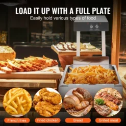 VEVOR French Fry Food Warmer, 750W Commercial Food Heating Lamp, Electric Stainless Steel Warming Light Dump Station, Countertop 104-122°F -Aesthtic Interiors GUEST 0c1eb394 1e77 4da6 946e 9052d948d5f5