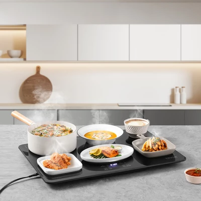 VEVOR Electric Warming Tray, Food Warming Trays For Buffet, Warming Trays With Adjustable Temperature Control, Portable Tempered Glass Food Warmer 1 VEVOR Electric Warming Tray, Food Warming Trays For Buffet, Warming Trays With Adjustable Temperature Control, Portable Tempered Glass Food Warmer