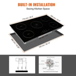 VEVOR Electric Cooktop, 5 Burners, 36'' Induction Stove Top, Built-in Magnetic Cooktop 9200W, 9 Heating Level Multifunctional Burner 13 VEVOR Electric Cooktop, 5 Burners, 36'' Induction Stove Top, Built-in Magnetic Cooktop 9200W, 9 Heating Level Multifunctional Burner -Aesthtic Interiors GUEST 0c8c6c4e 9119 4423 ac9e e06c4f166858
