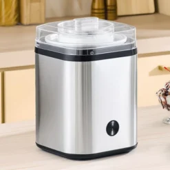 VEVOR Ice Cream Maker, 2.11 Qt. Large Capacity, Electric Automatic Ice-Cream Machine, With Easy Operation & Cleaning, Stainless Steel Shell, Silver