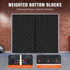 VEVOR Garage Door Screen For Winter, 9x7FT, Garage Door Insulation Kit, Magnetic Thermal Insulated Door Curtain With 300D Oxford Fabric, Black -Aesthtic Interiors GUEST 0d72399a a195 43f3 837e 9ff2da923ea3