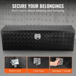 VEVOR Underbody Truck Box, 60" X 17" X 18" Pickup Storage Box, Heavy Duty Aluminum Diamond Plate Tool Box With Lock And Keys 12 VEVOR Underbody Truck Box, 60" X 17" X 18" Pickup Storage Box, Heavy Duty Aluminum Diamond Plate Tool Box With Lock And Keys -Aesthtic Interiors GUEST 0d8a4b43 0e6c 43e4 9cfb abed062729fa
