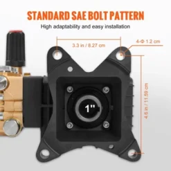 VEVOR Pressure Washer Pump, 4400 PSI, 4.0 GPM, 1" Shaft Horizontal Triplex Plunger, Replacement Power Washer Pumps Kit, Parts Washer Pump -Aesthtic Interiors GUEST 0dd486a5 bf84 4613 912b 241a52e11956