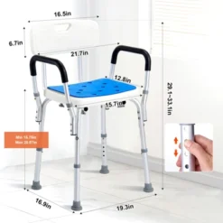 VEVOR Shower Chair, 400 Lbs Capacity, Adjustable Height Shower Stool, Non-slip Bathroom Bench Bath Chair For Elderly Disabled Handicap,white+Blue 14 VEVOR Shower Chair, 400 Lbs Capacity, Adjustable Height Shower Stool, Non-slip Bathroom Bench Bath Chair For Elderly Disabled Handicap,white+Blue -Aesthtic Interiors GUEST 0e4cc437 25db 4f31 a7c1 e90a74a54709