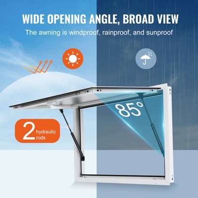 VEVOR Concession Window For Food Truck, 36"x24" Aluminum Alloy Food Truck Service Window, Up To 85 Degrees Stand Serving Window With Awning Door 4 VEVOR Concession Window For Food Truck, 36"x24" Aluminum Alloy Food Truck Service Window, Up To 85 Degrees Stand Serving Window With Awning Door - Image 4