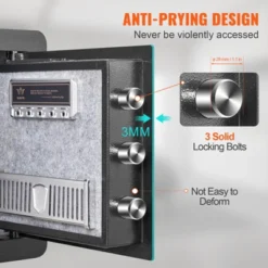 VEVOR Safe, 1.2 Cubic Feet Home Safe, Steel Security Safe With Digital Keypad And 2 Keys, Cabinet Safe, Protect Cash, Gold -Aesthtic Interiors GUEST 0ece8b3d 6859 40ce b169 c9307f3079c2