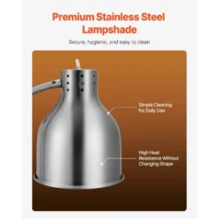 VEVOR Food Heat Lamp, 500W Electric Commercial Food Warmer Light, 2-Head Stainless Steel French Fry Heating Lamp With 3 Bulbs, Silver 12 VEVOR Food Heat Lamp, 500W Electric Commercial Food Warmer Light, 2-Head Stainless Steel French Fry Heating Lamp With 3 Bulbs, Silver -Aesthtic Interiors GUEST 0efcd7d0 5328 44bd b2b9 4edce78f4bb4