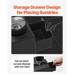 VEVOR Espresso Tamping Station, ABS Material, 7-in-1 Multifunctional Tamping Station With Detachable Slot, Easy To Clean Espresso Knock Box, Black -Aesthtic Interiors GUEST 107f7a61 c7b0 4c07 b32a 56178cda5a1a