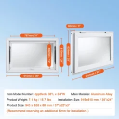 VEVOR Concession Window For Food Truck, 36"x24" Aluminum Alloy Food Truck Service Window, Up To 85 Degrees Stand Serving Window With Awning Door 14 VEVOR Concession Window For Food Truck, 36"x24" Aluminum Alloy Food Truck Service Window, Up To 85 Degrees Stand Serving Window With Awning Door -Aesthtic Interiors GUEST 10975747 38b4 4664 b1ba 2bcc8fdb86ae