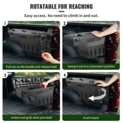 VEVOR Truck Bed Storage Box, Lockable Lid, Waterproof ABS Wheel Well Tool Box 6.6 Gal/20 L With Password Padlock, Compatible With Dodge Ram 1500 -Aesthtic Interiors GUEST 10df460b 7a17 4dd1 8757 4b577652de57