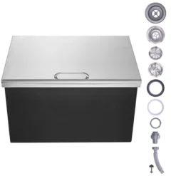 VEVOR Drop In Ice Chest, 28"L X 20"W X 17"H Stainless Steel Ice Cooler, Commercial Ice Bin With Hinged Cover, 40 Qt Outdoor Kitchen Ice Bar -Aesthtic Interiors GUEST 1124f1c9 2be2 4abd ad77 c0c20ebf8a38