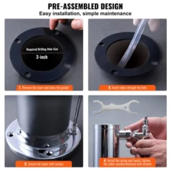 VEVOR Triple Taps Draft Beer Tower Dispenser, Stainless Steel Keg Beer Tower, Kegerator Tower Kit With Pre-Assembled Tubing 13 VEVOR Triple Taps Draft Beer Tower Dispenser, Stainless Steel Keg Beer Tower, Kegerator Tower Kit With Pre-Assembled Tubing -Aesthtic Interiors GUEST 11d14ae2 00a1 48ce 9d49 757903411931