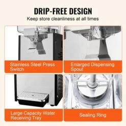 VEVOR Commercial Beverage Dispenser, 18 L Juice Dispenser, 300W 304 Stainless Steel Food Grade Drink Machine With 45°F-54°F Cooling Temperature -Aesthtic Interiors GUEST 11d68289 ffe0 4dd7 8294 3e99353d7bdf