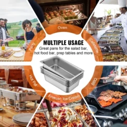VEVOR 6 Pack Steam Table Pans 20.9 X 12.8 X 5.9 Inch Deep Steam Table Pan Full Size 20.5L Deep Food Container Stainless Steel Oven Tray, Silver 13 VEVOR 6 Pack Steam Table Pans 20.9 X 12.8 X 5.9 Inch Deep Steam Table Pan Full Size 20.5L Deep Food Container Stainless Steel Oven Tray, Silver -Aesthtic Interiors GUEST 12ec1e1b 3ef8 4cad a1b4 5d96010e7014